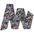 Black women's ribbon with blue-purple flowers