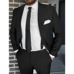 Černá pánská sada s puntíky