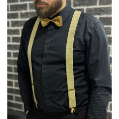 Zlatý pánský motýlek lesklý