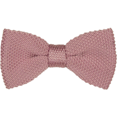 Starorůžový pánský pletený motýlek