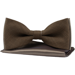 Hnědý pánský motýlek s jemnou strukturou