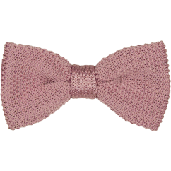 Starorůžový pánský pletený motýlek