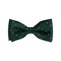 Smaragdově zelený dětský motýlek se vzorem