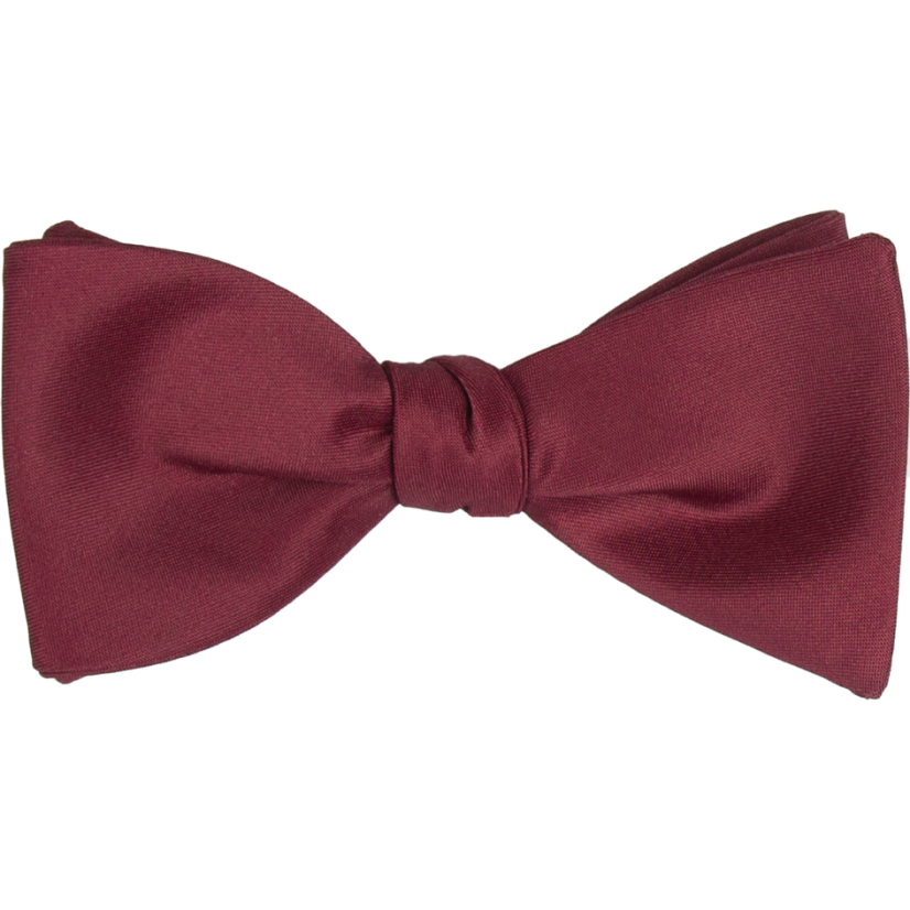 Vínově červený vázací pánský motýlek matný