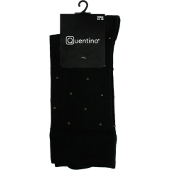 Černé pánské ponožky se šalvějově zelenými puntíky