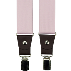 Starorůžové pánské široké kšandy s tmavě hnědou pravou kůží