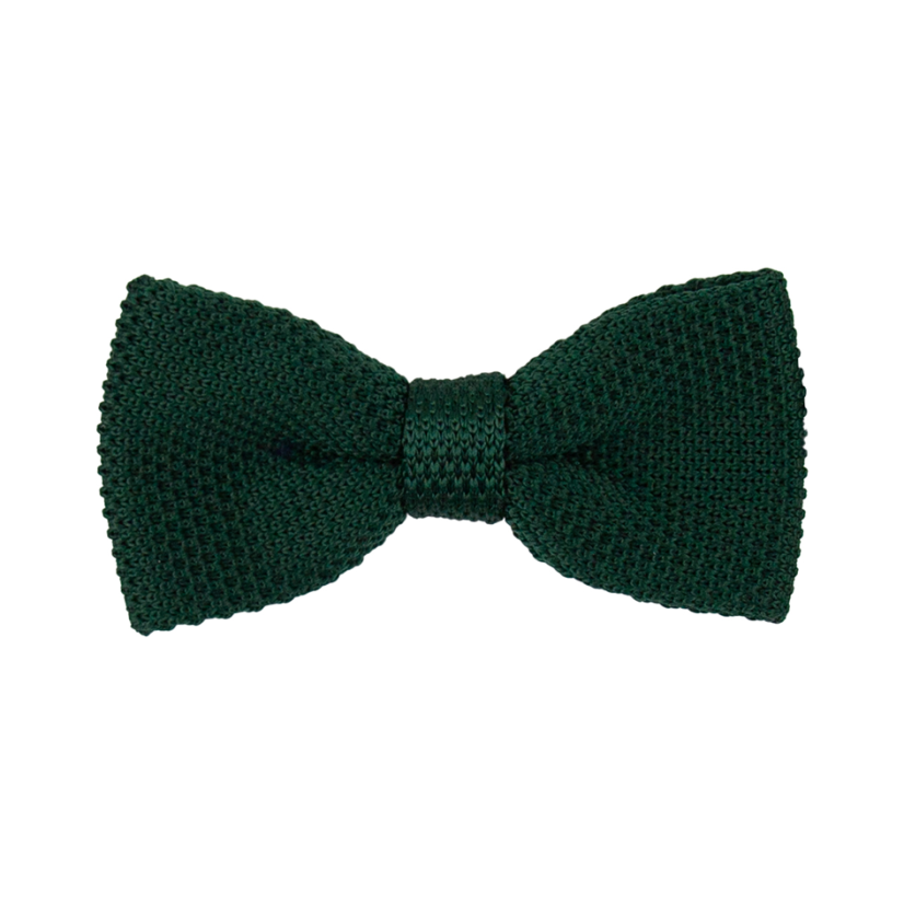 Smaragdově zelený dětský pletený motýlek