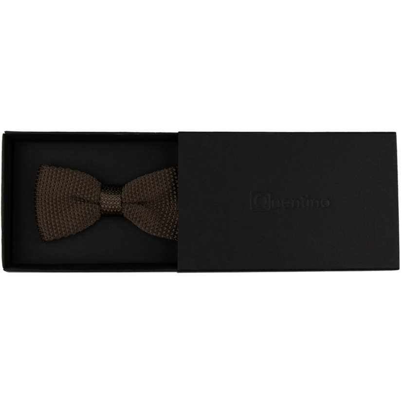 Hnědý dětský pletený motýlek