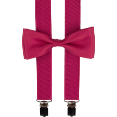 Malinové pánské kšandy s motýlkem