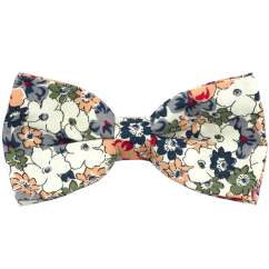 Barevný pánský bavlněný motýlek s květy