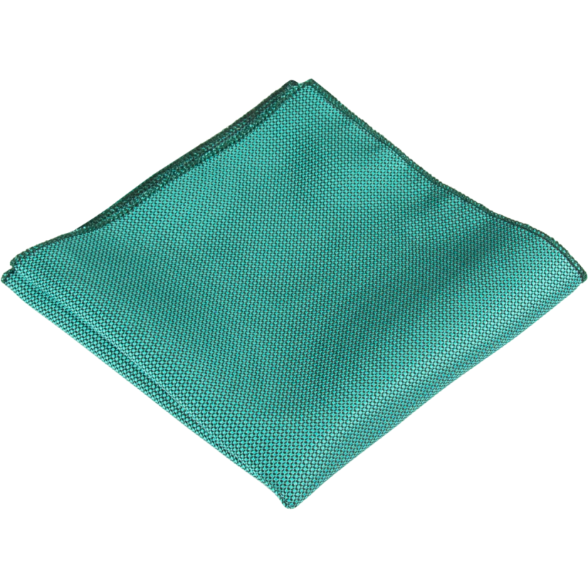 Petrolejově zelený pánský kapesníček s jemným vzorem