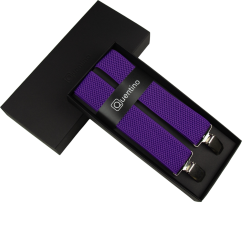 Tmavě fialové pánské široké kšandy