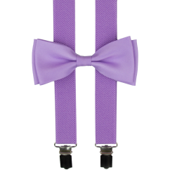 Fialové pánské kšandy s motýlkem