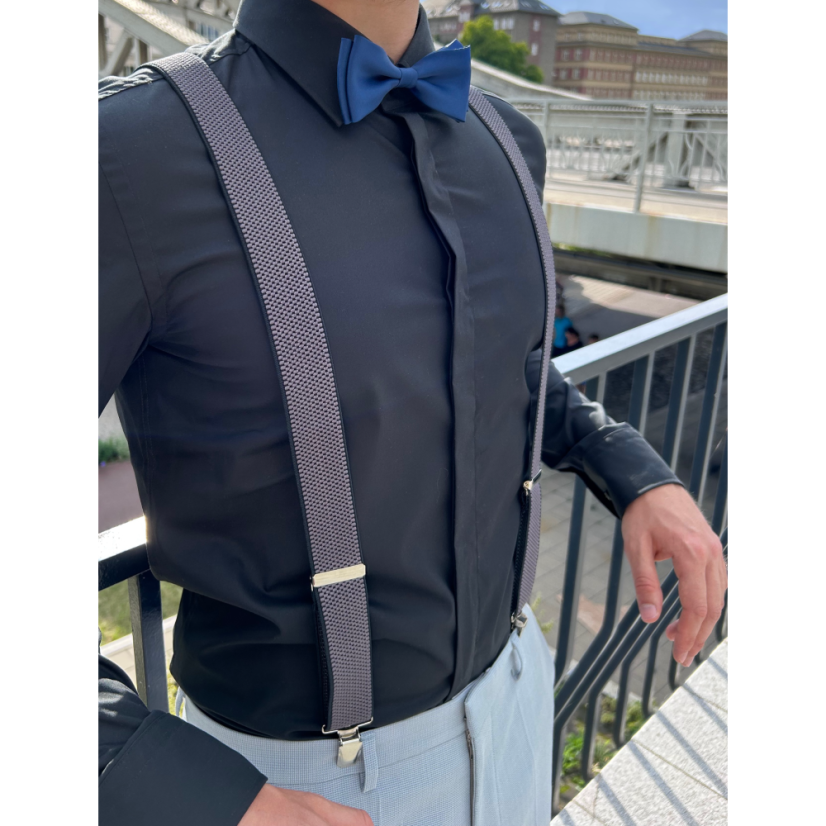 Modrý pánský motýlek matný