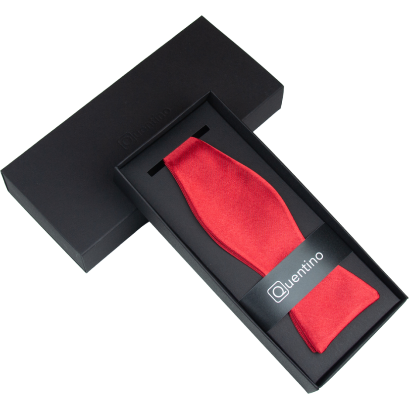 Red Self-Tie Men's Bow Tie Glossy