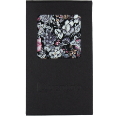 Černý pánský kapesníček šedo růžovými květy