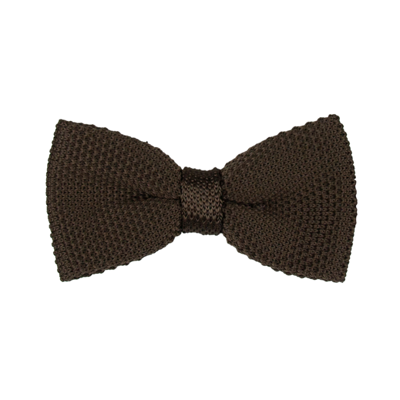 Hnědý dětský pletený motýlek