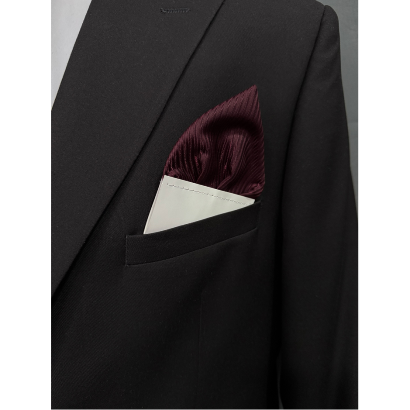 Burgundy Red Elegant Striped Necktie