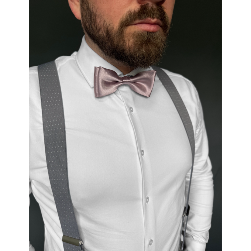 Dark Dusty Pink Men's Bow Tie Glossy