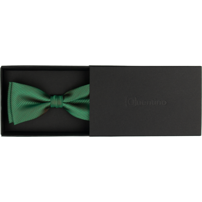 Zelený pánský motýlek s metalickým odleskem