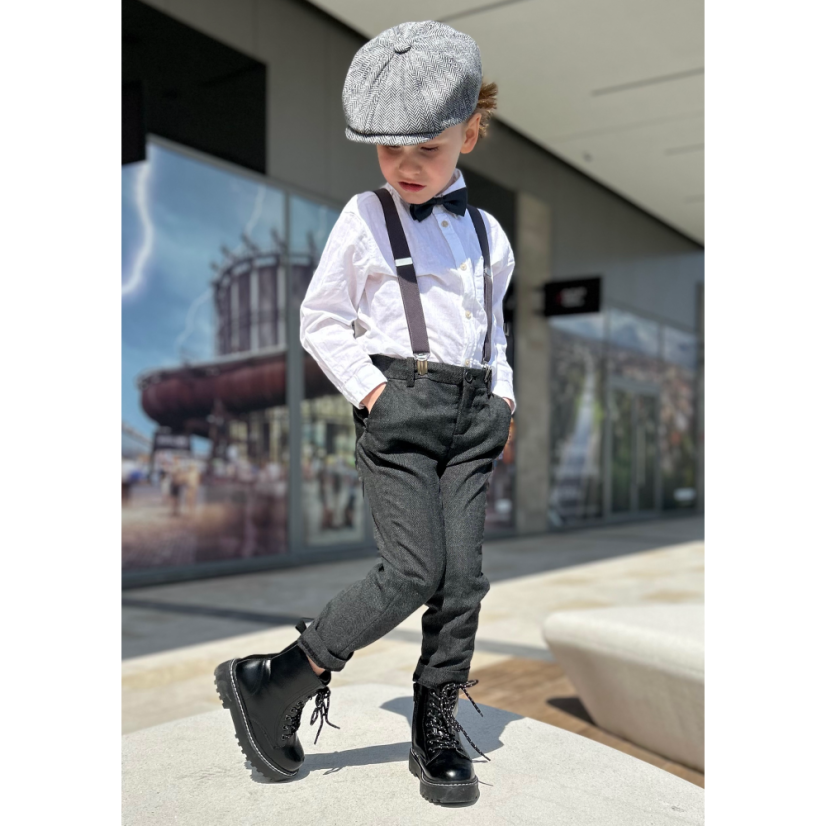 Dark Grey Children's Suspenders
