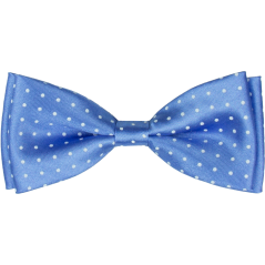 Světle modrý pánský motýlek s puntíky