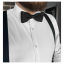 Black Men's Accessory Set with Black Pattern – Suspenders, Bow Tie and Pocket Square