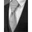 Světle šedá svatební kravata s jemným vzorem