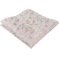 Men's powder-colored tie and pocket square