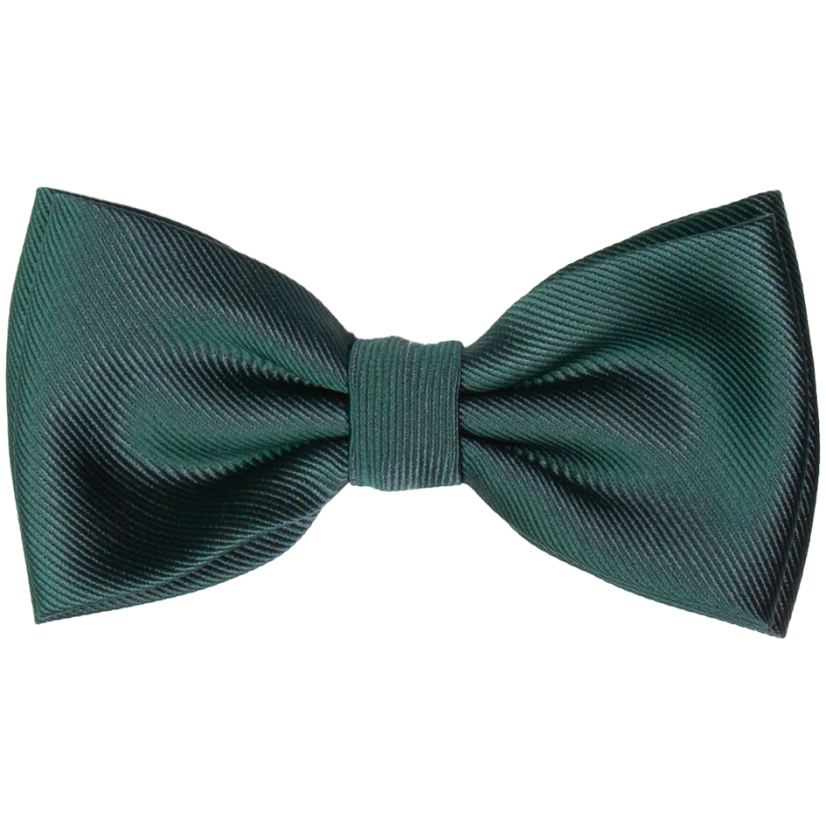 Emerald Green Men's Bow Tie with Embroidered Stripes