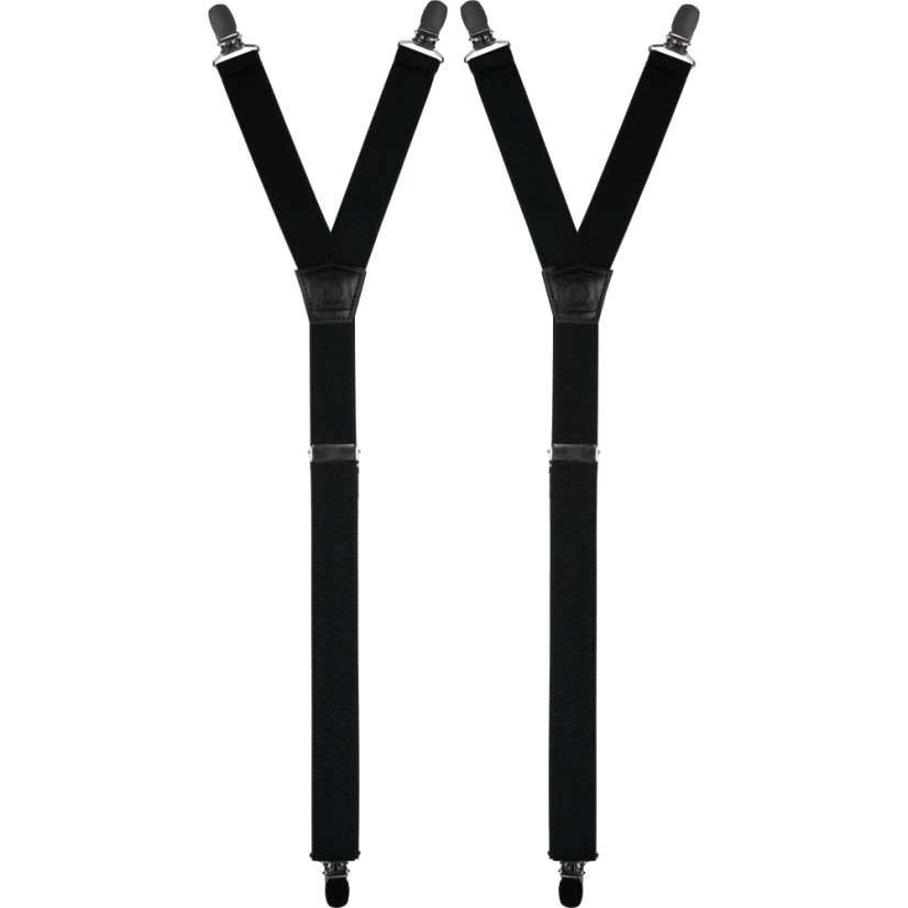 Black Men's Long Shirt Garters