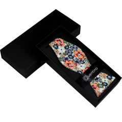 Colourful Cotton Self-Tie Bow Tie with Floral Pattern