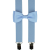 Light Blue Children's Suspenders with Bow Tie