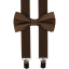 Hnedé pánske traky s motýlikom