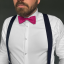 Carmine Pink (Magenta) Men's Matte Bow Tie