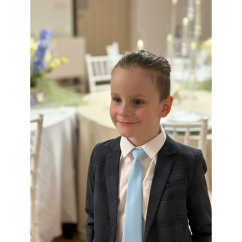 Světle modrá dětská kravata matná