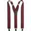 Burgundy red men's wide suspenders with an elegant pattern