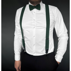 Smaragdově zelený pánský motýlek s jemnou strukturou