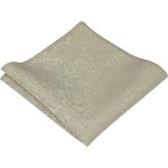 Světle béžovo hnědý pánský kapesníček s jemným ornamentálním vzorem