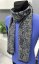 Grey & Black Men's Scarf with Paisley Pattern and Fringe