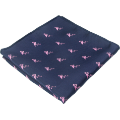 Dark Navy Men's Pocket Square FLAMINGO