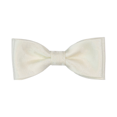 Smetanový dětský motýlek s vyšitými květinkami