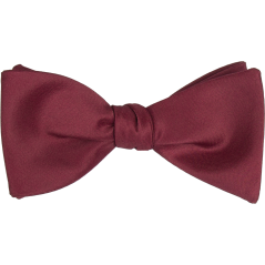 Vínově červený vázací pánský motýlek matný