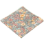 Grey Blue Men's Pocket Square with Colourful Flowers