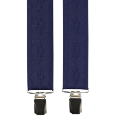 Tmavě modré pánské široké kšandy s elegantním vzorem