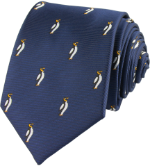 Dark Navy Men's Necktie PENGUINS