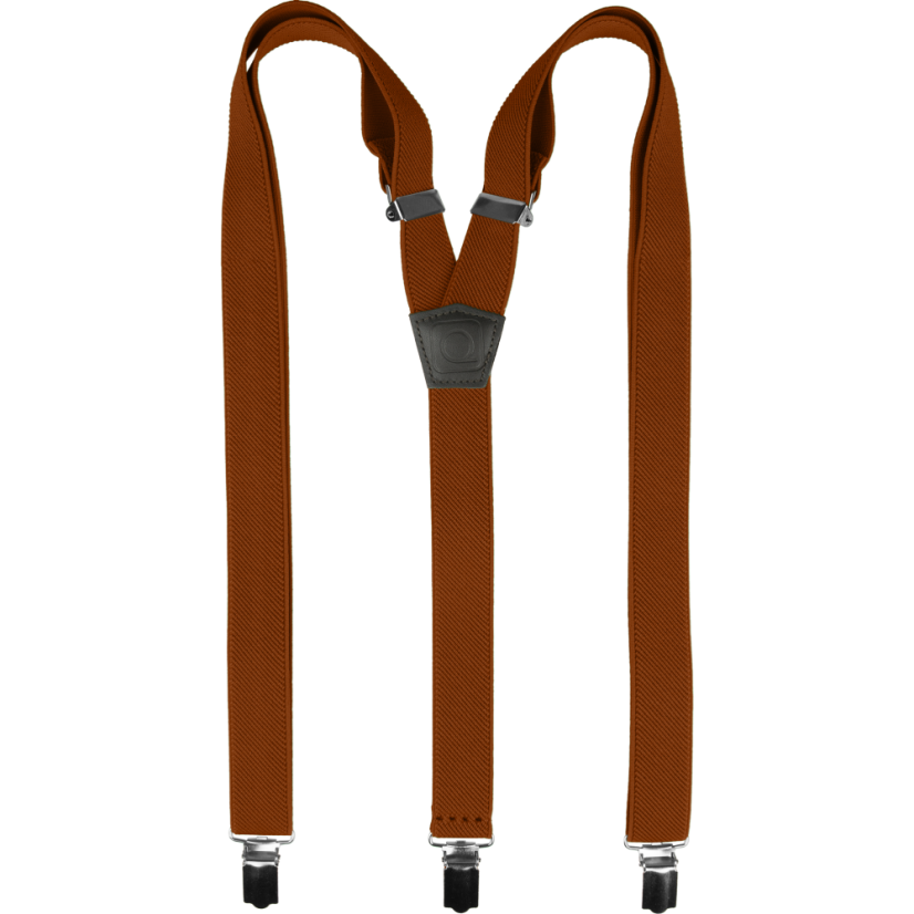 Brick Red Men's Suspenders - Length: 120cm