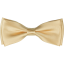 Beige and Gold Men's Shiny Bow Tie