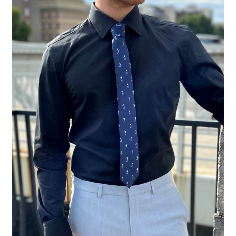 Tmavě modrá pánská kravata GOLF