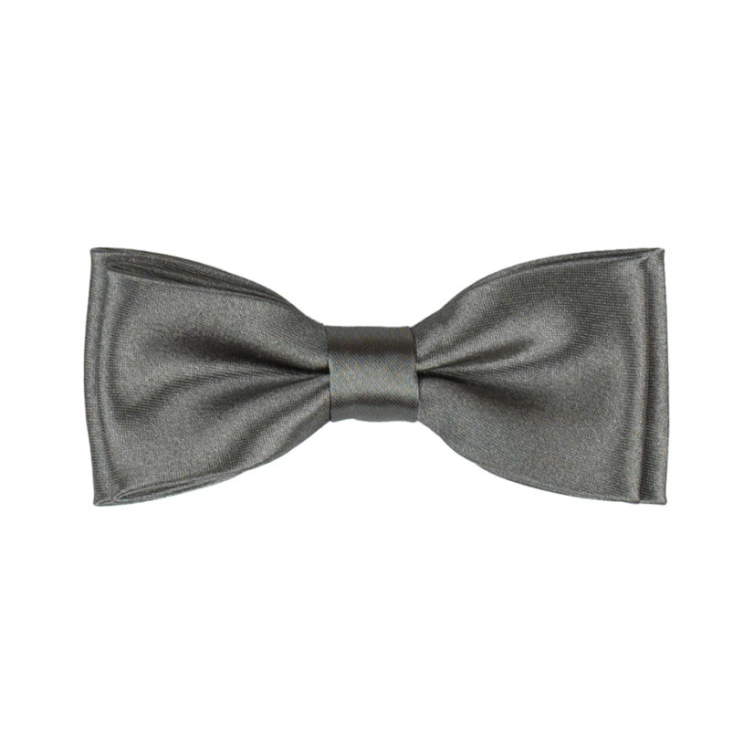 Grafitově šedý dětský motýlek lesklý